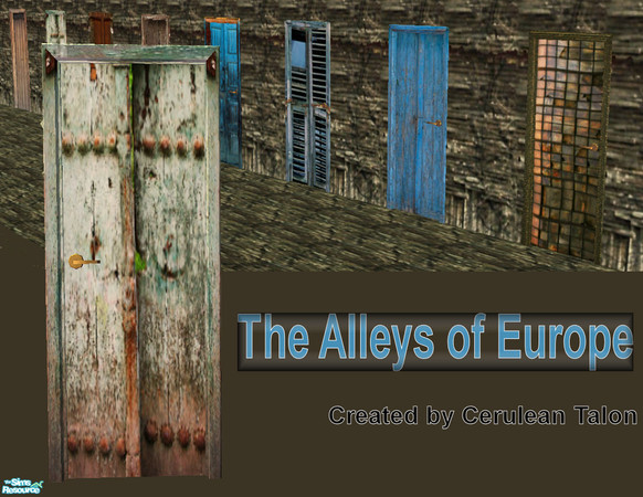 Sims 2 — The Alleys of Europe - Portugal by Cerulean Talon — No matter where you travel in Europe your see amazing doors