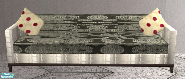 Sims 2 — TC 55 Geneva Living -  Sofa by H3wwy — Pure Luxury. Silver framed sofas, with designer fabrics. You have earned