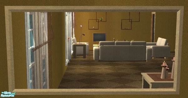 Sims 2 — TC 92 Leather Style Dining - Mirror by H3wwy — Here is the dining room to match my TC 92 living room. Enjoy!