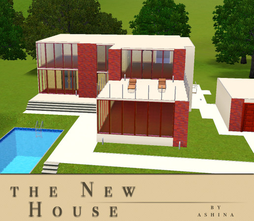 Sims 3 — The New House by ashina — Modernist style has arrived your neighborhood! Be prepared to have the coolest looking
