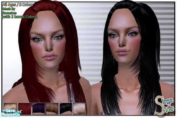 Sims 2 — Hairset 6  by simseviyo — Mesh By Raonsims