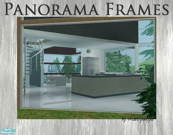 Sims 2 — Panorama Frames - Horizontal Diagonal by wideopeneyes — A decorative inner frame to go with the Panorama