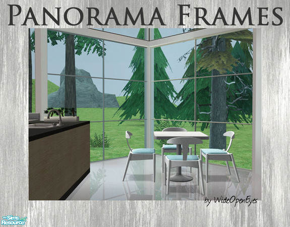 Sims 2 — Panorama Frames - Squared Diagonal by wideopeneyes — A decorative inner frame to go with the Panorama Windows.