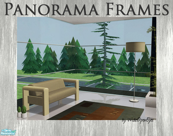 Sims 2 — Panorama Frames - Inner Horizontal by wideopeneyes — A decorative inner frame to go with the Panorama Windows.