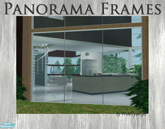 Sims 2 — Panorama Frames - Vertical Diagonal by wideopeneyes — A decorative inner frame to go with the Panorama Windows.