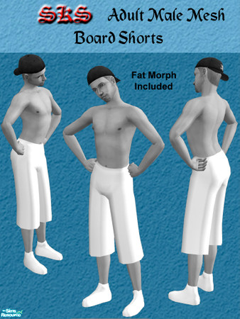 Sims 2 — Mesh_AMBS X-Long by 71robert13 — Adult Male Mid calf length Shorts Perfect for \"Board shorts\".