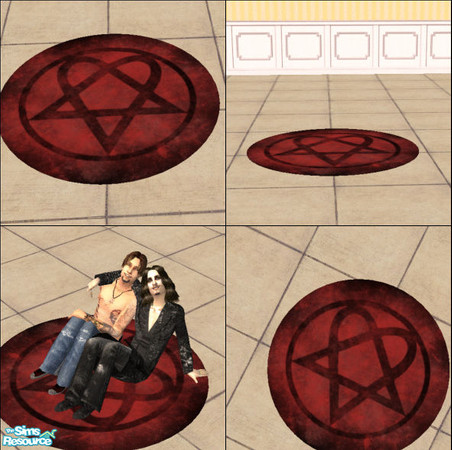 Sims 2 — Heartagram Rug 2x2 by perkelexenkeli — A recolor of \"detimgi\" JLK Round Rugs -2x2.