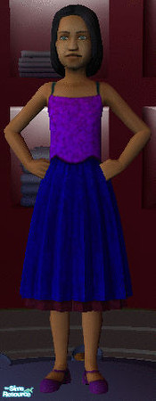 Sims 2 — Kids Blue and Purple Bright Formal by Marabell — Blue and Purple bright kids formal for sims 2.