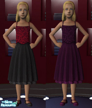 Sims 2 — Kids Dark Formals by Marabell — Two Dark-colored kids formals for sims 2.