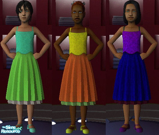 Sims 2 — Kids Bright Formals by Marabell — Three bright kids formals for sims 2.