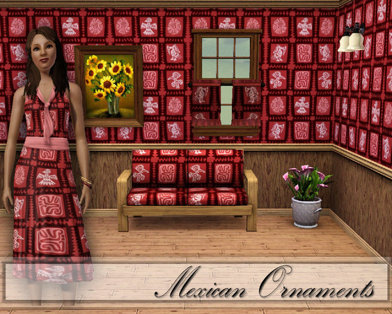 Sims 3 — CD_Mexican Ornamnets by TSR Archive — Mexican Ornaments in squares