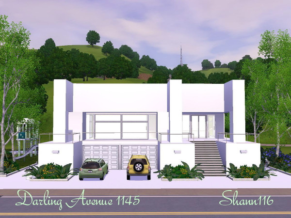 Sims 3 — Darling Avenue 1145 by Shann116 — Modern house with swimming pool and dubble garage and kid playground... Have