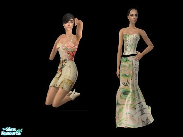 Sims 2 — Floral Formal by GabyML — Look cute at your next gala.