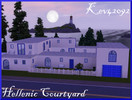 Sims 3 — Hellenic Courtyard Home by kev42092 — A wonderful Greek house with a small courtyard in the middle of the house
