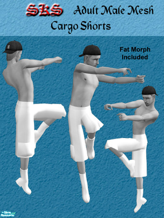 Sims 2 — Mesh_AMBS Cargo Docs by 71robert13 — Cargo style shorts adapted from a game original mesh. A bit baggy with