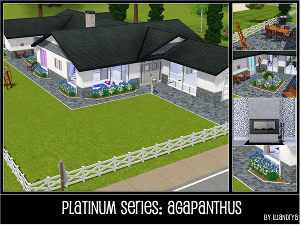 Sims 3 — Agapanthus - 4bd 6ba by Illandrya — This stunning low set home offers plenty of room for the large family to