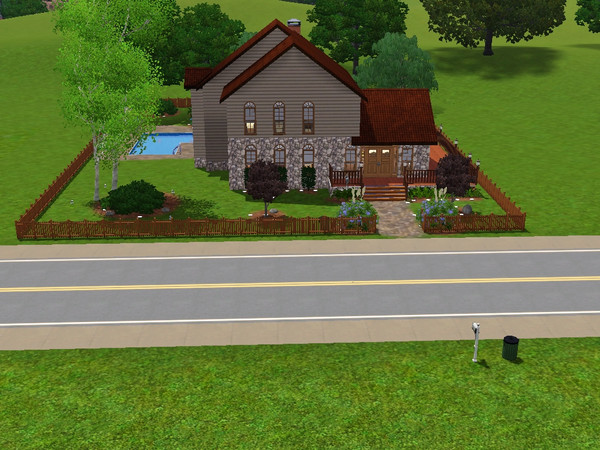 Sims 3 — Vacation Delite 1 by katbileu — A two ensuite bedroom house for your vacationing Sims. There is a pond and