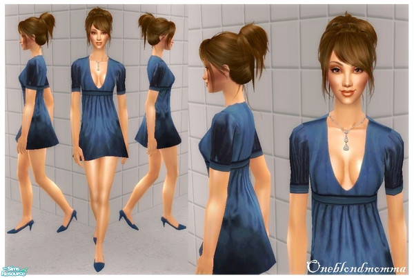 Sims 2 — Saphire Satin Dress by Tiff_4_treasures — 