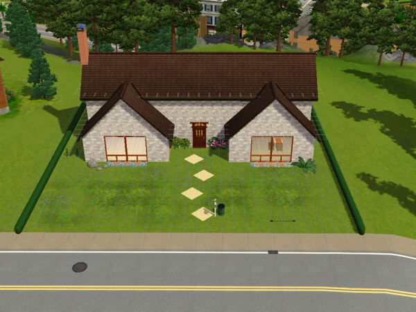 Sims 3 — Ideal Homes #1 by creamycupcakes — This lot has an entrance hall, living room, kitchen, 2 bedrooms and 2