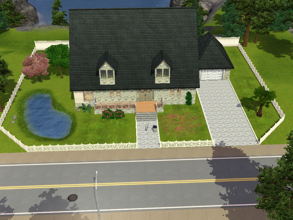 Sims 3 — Ideal Homes #2 by creamycupcakes — This bungalow has a living room, dining room, kitchen, study, bathroom and