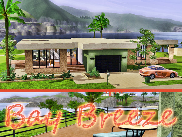 Sims 3 — Bay Breeze by kbradley03 — 3 bedroom 1 bath. Partly furnished (bedrooms left unfurnished). Modern beach side lot