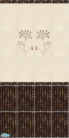 Sims 2 — Zebrano - Wall 2 by Mekhi — An elegant tiled wall for your kitchen or bathroom. Part of the Zebrano set. Enjoy!