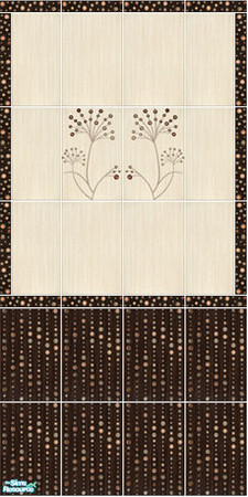 Sims 2 — Zebrano - Wall 6 by Mekhi — An elegant tiled wall for your kitchen or bathroom. Part of the Zebrano set. Enjoy!
