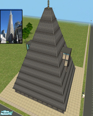 Sims 2 — Transamerica Pyramid Apartments by loopyproductions — This is another famous building. The Transamerica Pyramid