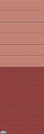 Sims 2 — Brick-Siding Walls Set - Coral by shadow66 — This is one from a set of 15 seamless, two-tone, half brick and