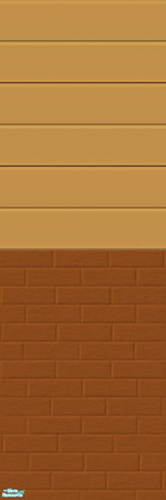 Sims 2 — Brick-Siding Walls Set - Sienna by shadow66 — This is one from a set of 15 seamless, two-tone, half brick and