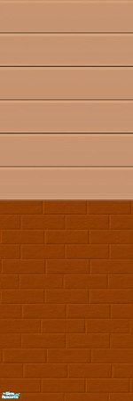 Sims 2 — Brick-Siding Walls Set - Chestnut by shadow66 — This is one from a set of 15 seamless, two-tone, half brick and