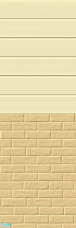 Sims 2 — Brick-Siding Walls Set - Cream by shadow66 — This is one from a set of 15 seamless, two-tone, half brick and