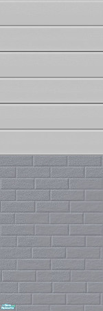 Sims 2 — Brick-Siding Walls Set - Grey by shadow66 — This is one from a set of 15 seamless, two-tone, half brick and half