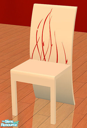 Sims 2 — red and white - Cherrynd-dreamingchair by CherryND — painting chair without cushion