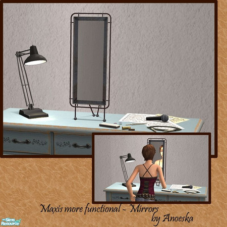 Sims 2 — MMF - Mirrors - Modular Image Full-length Mirror Small by AnoeskaB — This mirror is a smaller version of the