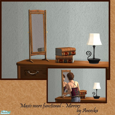 Sims 2 — MMF - Mirrors - Total Mirror Small by AnoeskaB — This mirror is a smaller version of the Maxis Total Mirror. It