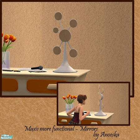 Sims 2 — MMF - Mirrors -  Discombobulated Mirrortron From Galactico Small by AnoeskaB — This mirror is a smaller version
