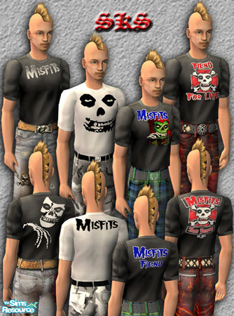 Sims 2 — AMT_SKS_Tuck-T_Misfits-Set by 71robert13 — 4 excelent Misfits T-Stirts, Tucked in to show off that great belt