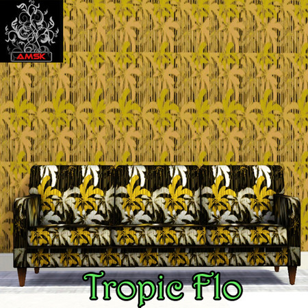 Sims 3 — Tropic Flo by amsk — Aqua, white, black