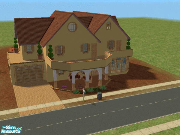 Sims 2 — Casa Belmonte by jdbd2911 — It\'s a nice spanish style home with a covered porch in the back. Above the covered