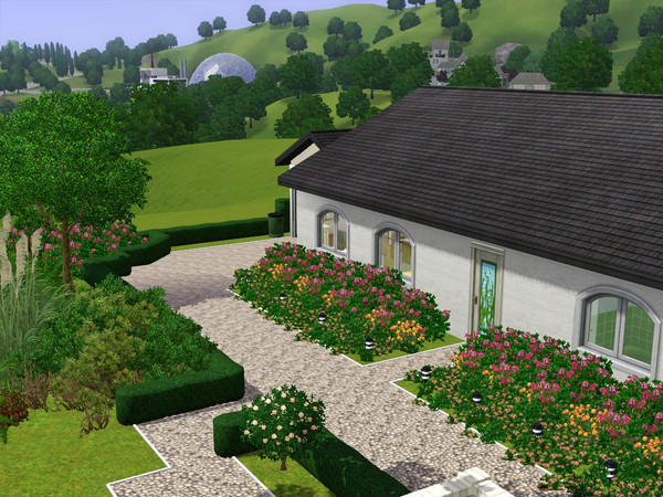 Sims 3 — White Flower by maxi king — A nice home for your sims wih a pool,garage and lake.