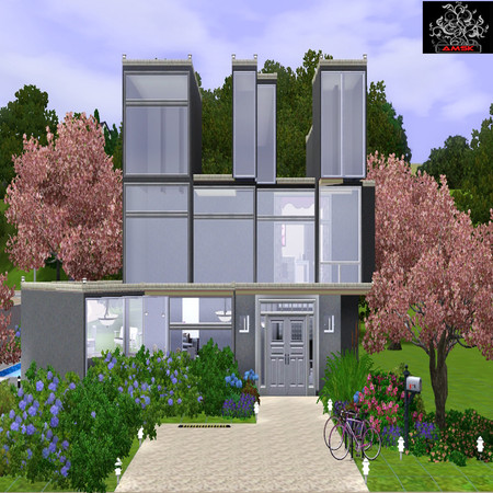 Sims 3 — 111 Park West by amsk — A beautiful home in and out. 2 bedroom, 2 1/2 bath. A house for entertaining and