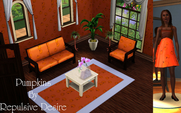 Sims 3 — Pumpkins by RepulsiveDesire — A pumpkin pattern