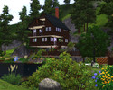 Sims 3 — Redwood Villa by jellybob — Standing majestic along the rocky banks of Redwood Cove, this three-storey lake