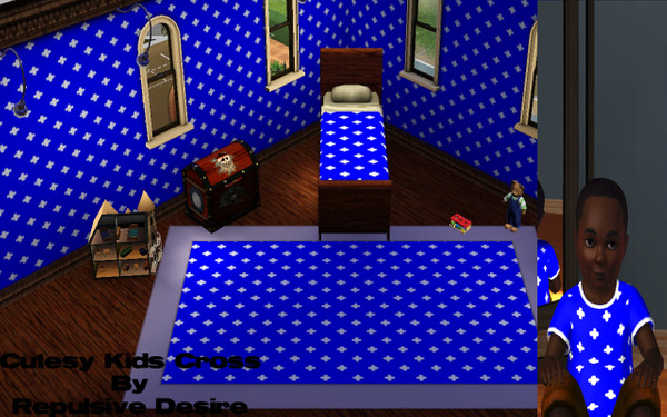 Sims 3 — Cutesy Kids Crosses by RepulsiveDesire — A cute pattern of crosses. Created for the kids (but can of course be