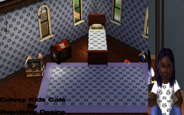 Sims 3 — Cutesy Kids Cats by RepulsiveDesire — A cute pattern of cats. Created for the kids (but can of course be used by