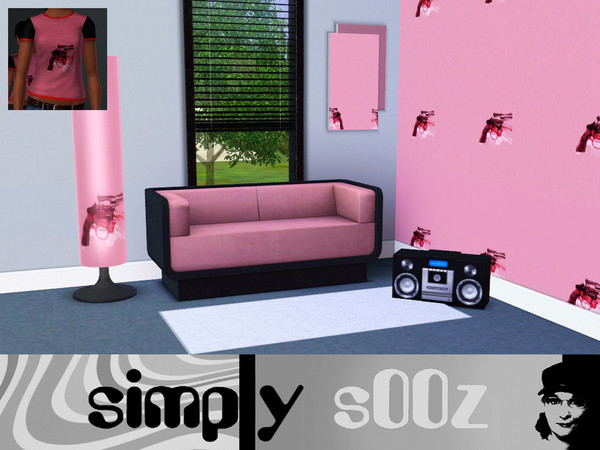Sims 3 — Warhol Gun by s00z — Repeating Pattern