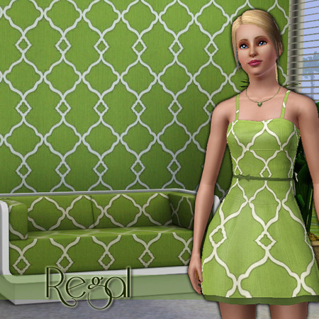 Sims 3 — kipTSR-Regal by kittyispretty69 — A simple and elegant pattern with a fabric texture. Three recolorable parts.