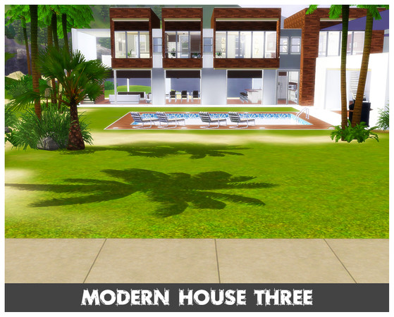 Sims 3 — Modern House Three by sandrakorb — This ultra modern and stylish house is placed on a large lot and excellently