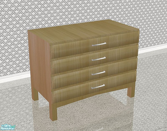 Sims 2 — Soto Bedroom Dresser by SaeraMaples — Modern patterns with light wood, a charming bedroom.